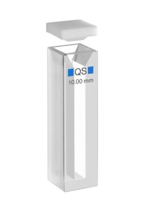 Semi-mikro kyveta standardní pro spektrofotometrii s víčkem z PTFE